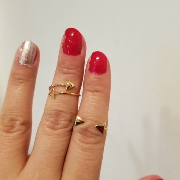 Nice and Bella Jewelry - Bundle of two adjustable golden rings